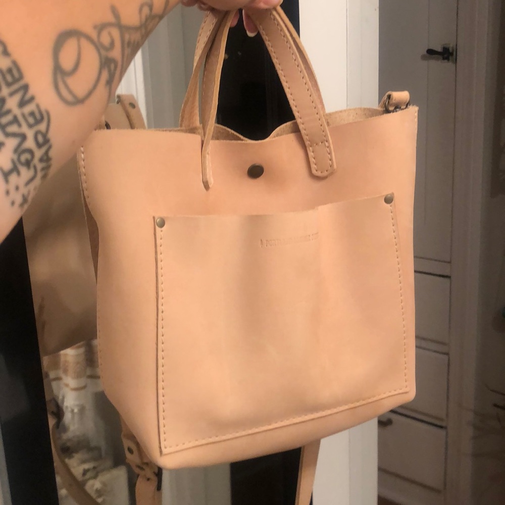 Portland Leather millennial pink crossbody